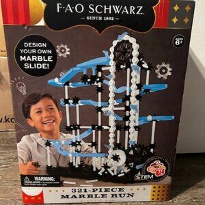 FAO Schwarz 321 Piece Marble Run Toy Set with Original Box/STEM Age 6+